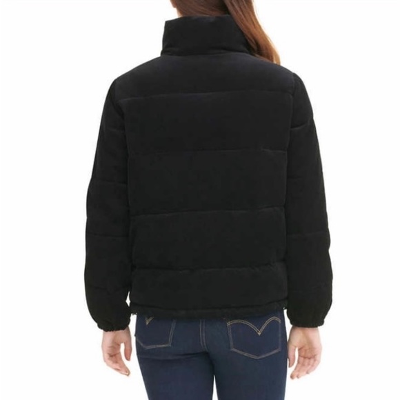 NWT LEVI'S Black Quilted Corduroy Puffer Jacket Size XL - Picture 3 of 9